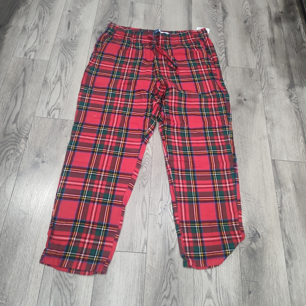 Old Navy Red Plaid Men's Lounge Sweatpants